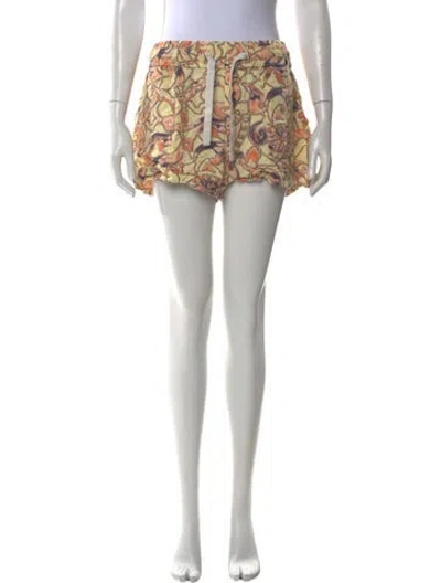 Pre-owned A.l.c Linen Mini Shorts In Yellow