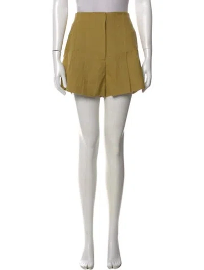 Pre-owned A.l.c Linen Mini Shorts In Yellow