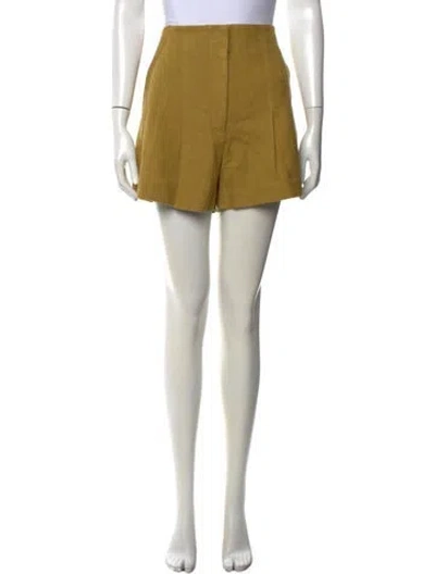 Pre-owned A.l.c Linen Mini Shorts In Yellow
