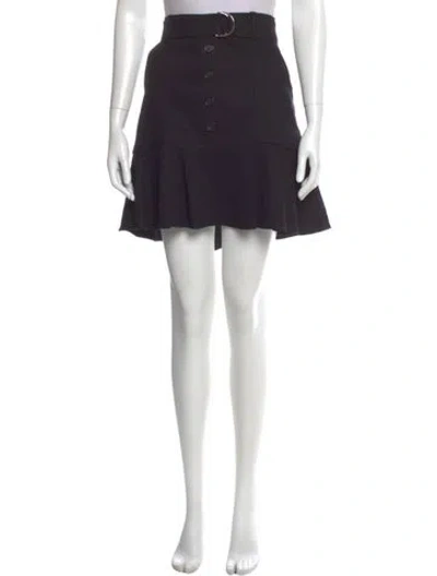 Pre-owned A.l.c Linen Mini Skirt In Black
