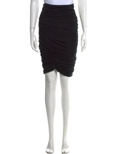Pre-owned A.l.c Linen Mini Skirt In Black
