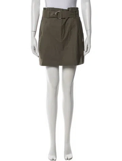 Pre-owned A.l.c Linen Mini Skirt In Green