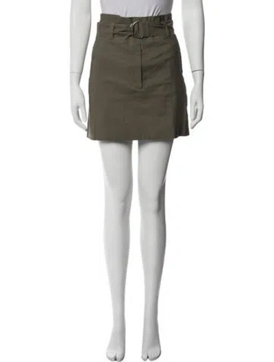Pre-owned A.l.c Linen Mini Skirt In Green
