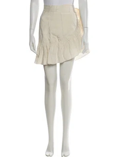 Pre-owned A.l.c Linen Mini Skirt In Neutral