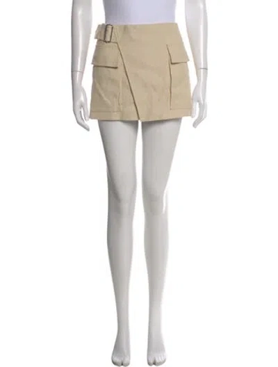 Pre-owned A.l.c Linen Mini Skirt In Neutral