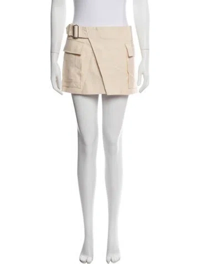 Pre-owned A.l.c Linen Mini Skirt In Neutral