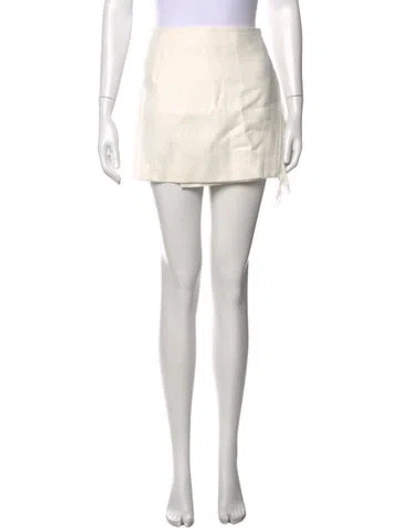 Pre-owned A.l.c Linen Mini Skirt In Neutral