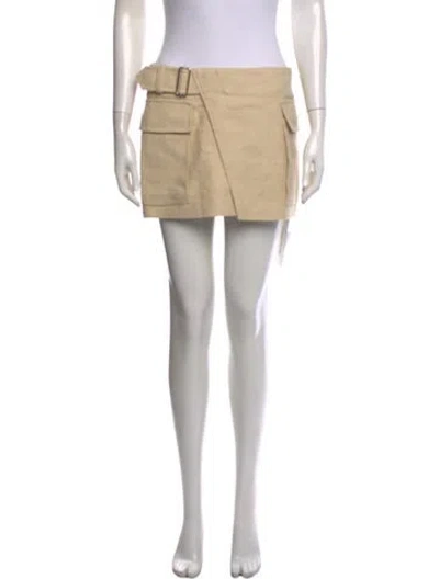 Pre-owned A.l.c Linen Mini Skirt In Neutral