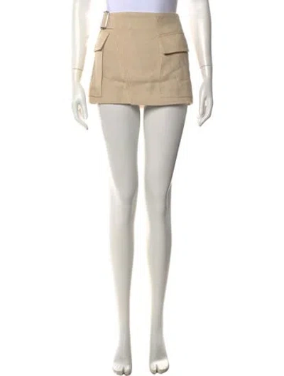Pre-owned A.l.c Linen Mini Skirt In Neutrals