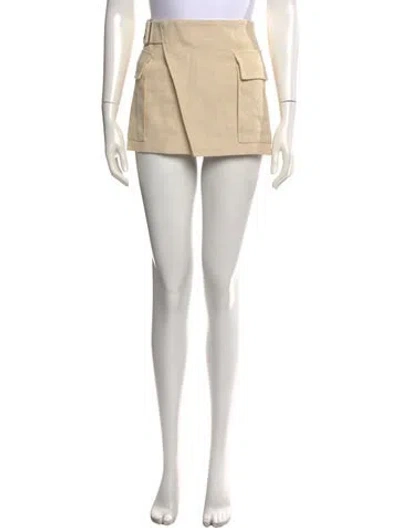 Pre-owned A.l.c Linen Mini Skirt In Neutrals