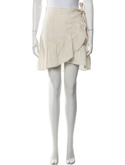 Pre-owned A.l.c Linen Mini Skirt In Neutrals