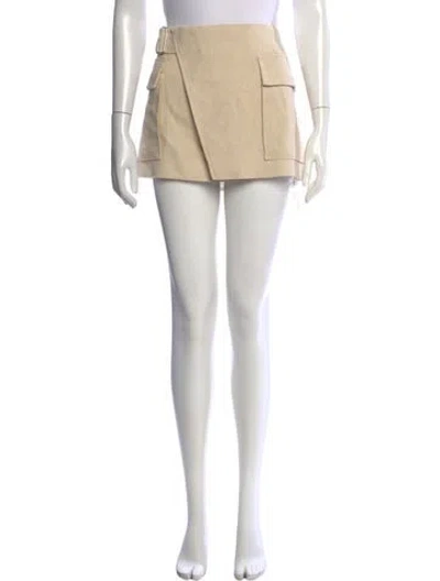 Pre-owned A.l.c Linen Mini Skirt In Neutrals