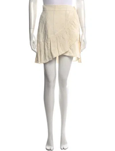 Pre-owned A.l.c Linen Mini Skirt In Neutrals