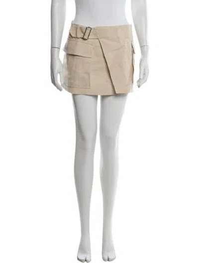 Pre-owned A.l.c Linen Mini Skirt In Neutrals