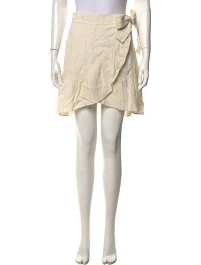 Pre-owned A.l.c Linen Mini Skirt In Neutrals