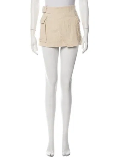 Pre-owned A.l.c Linen Mini Skirt In Neutrals