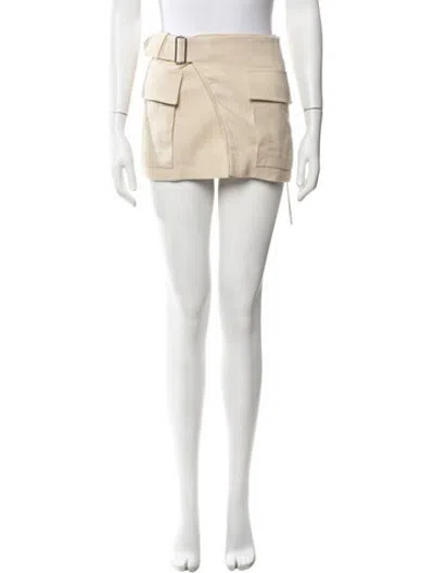 Pre-owned A.l.c Linen Mini Skirt In Neutrals