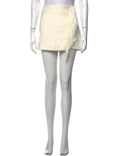 Pre-owned A.l.c Linen Mini Skirt W/ Tags In Neutrals