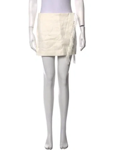 Pre-owned A.l.c Linen Mini Skirt W/ Tags In Neutrals
