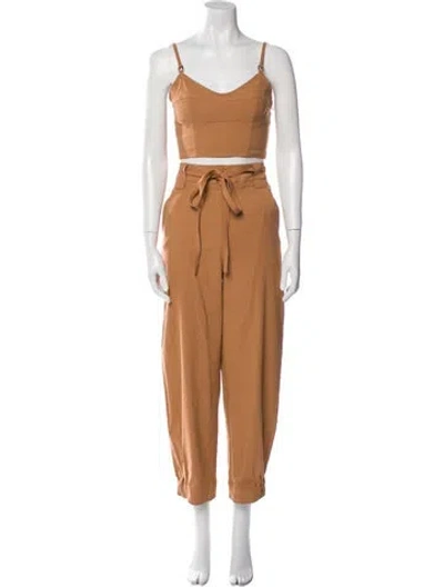 Pre-owned A.l.c Linen Pant Set In Neutral