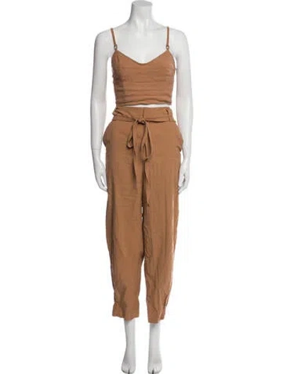 Pre-owned A.l.c Linen Pant Set In Neutral