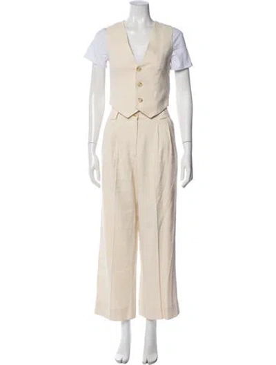 Pre-owned A.l.c Linen Pant Set In Neutral