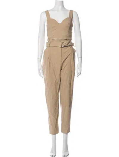 Pre-owned A.l.c Linen Pant Set In Neutrals