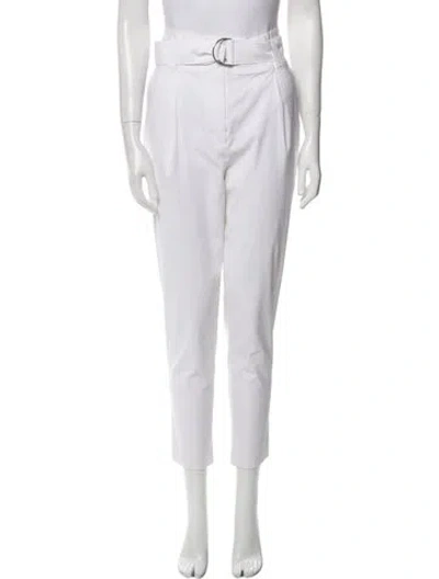 Pre-owned A.l.c Linen Skinny Leg Pants In White