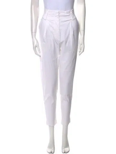Pre-owned A.l.c Linen Skinny Leg Pants In White