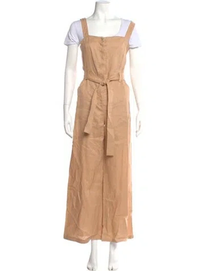 Pre-owned A.l.c Linen Square Neckline Jumpsuit In Neutral