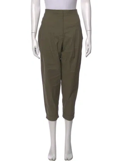 Pre-owned A.l.c Linen Straight Leg Pants In Green