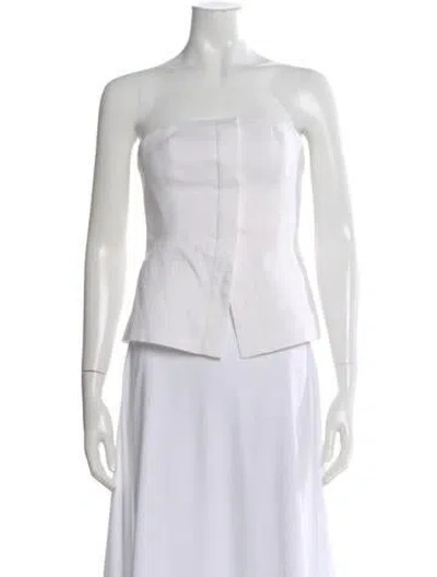 Pre-owned A.l.c Linen Strapless Top In Gray