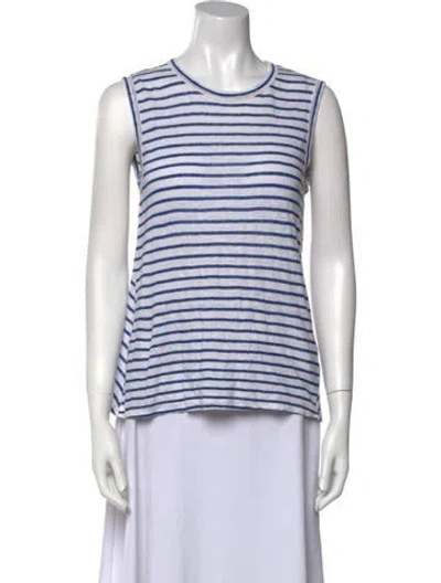 Pre-owned A.l.c Linen Striped Top In Multi