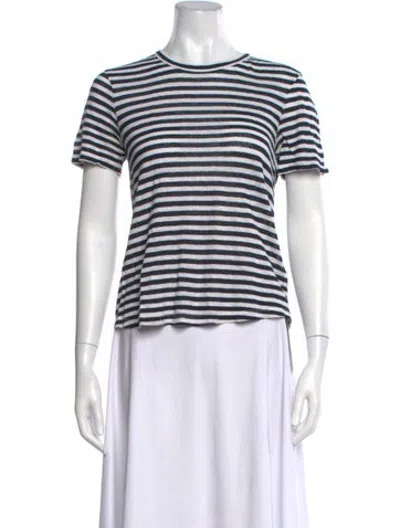 Pre-owned A.l.c Linen Striped T-shirt In Neutrals