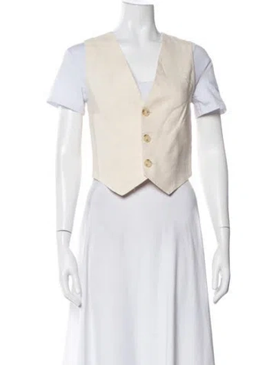 Pre-owned A.l.c Linen Vest In Neutral