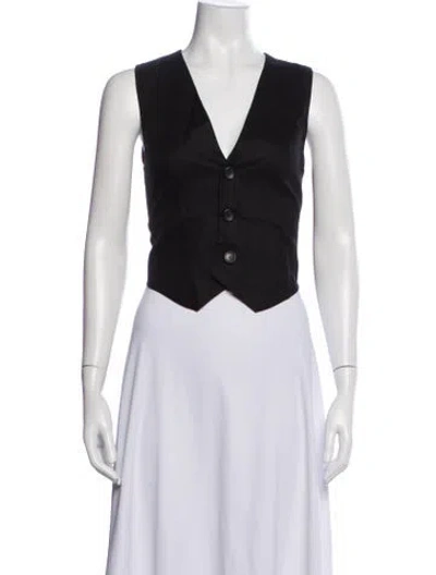 Pre-owned A.l.c Linen Vest W/ Tags In Black