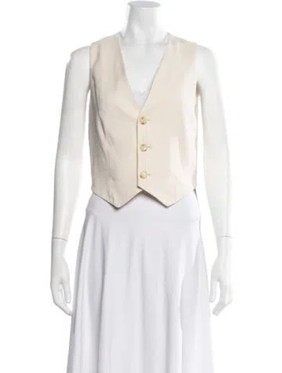 Pre-owned A.l.c Linen Vest In White