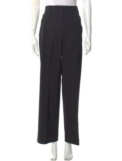 Pre-owned A.l.c Linen Wide Leg Pants In Black