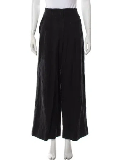 Pre-owned A.l.c Linen Wide Leg Pants In Blue
