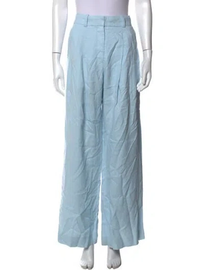 Pre-owned A.l.c Linen Wide Leg Pants In Blue