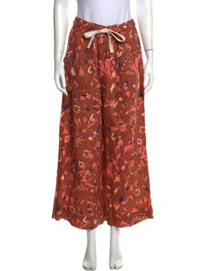 Pre-owned A.l.c Linen Wide Leg Pants In Brown