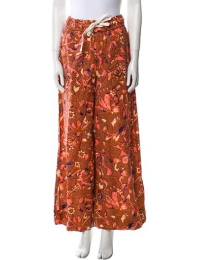 Pre-owned A.l.c Linen Wide Leg Pants In Multi