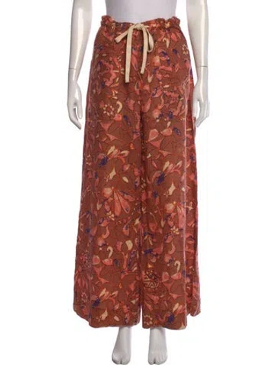 Pre-owned A.l.c Linen Wide Leg Pants In Multi
