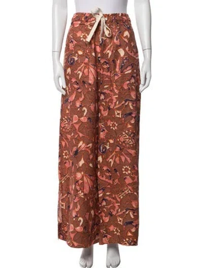 Pre-owned A.l.c Linen Wide Leg Pants In Multi
