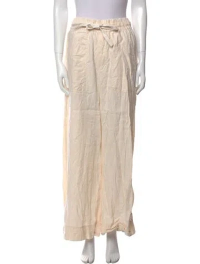 Pre-owned A.l.c Linen Wide Leg Pants In Neutral