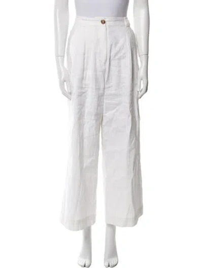 Pre-owned A.l.c Linen Wide Leg Pants In Neutral
