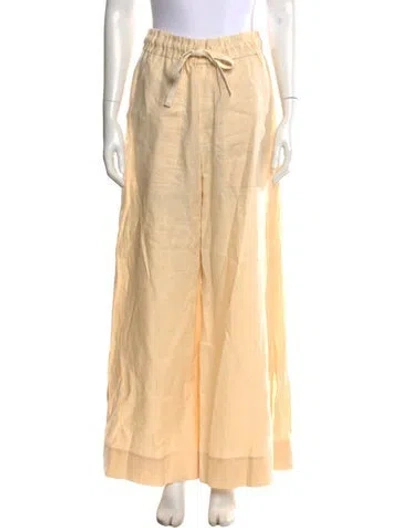 Pre-owned A.l.c Linen Wide Leg Pants In Neutral