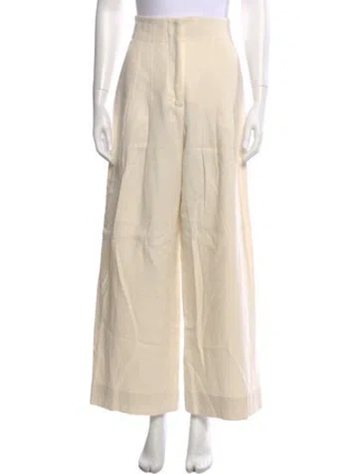 Pre-owned A.l.c Linen Wide Leg Pants In Neutral