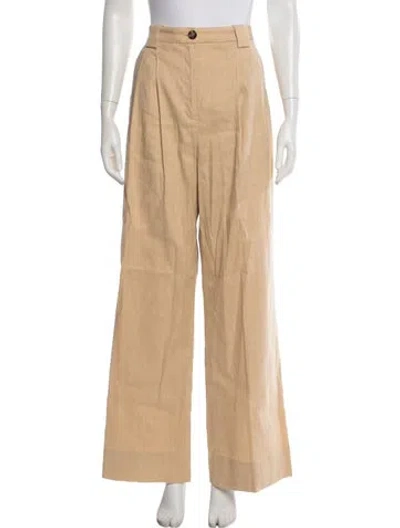 Pre-owned A.l.c Linen Wide Leg Pants In Neutral