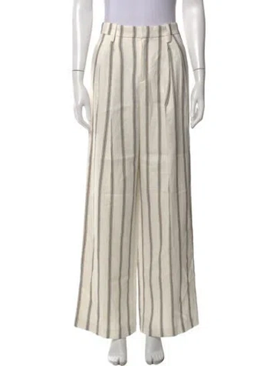 Pre-owned A.l.c Linen Wide Leg Pants In Neutral